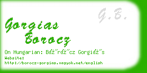 gorgias borocz business card